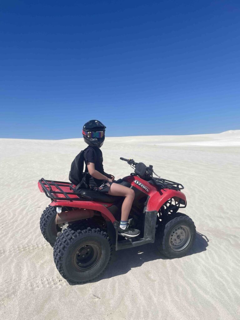 Lancelin sand dunes, quadkbiking, things to do on the way to Kalbarri